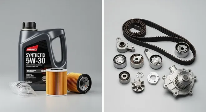 Primerjava med komponentami za mali servis in veliki servis vozila.